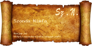 Szonda Nimfa névjegykártya